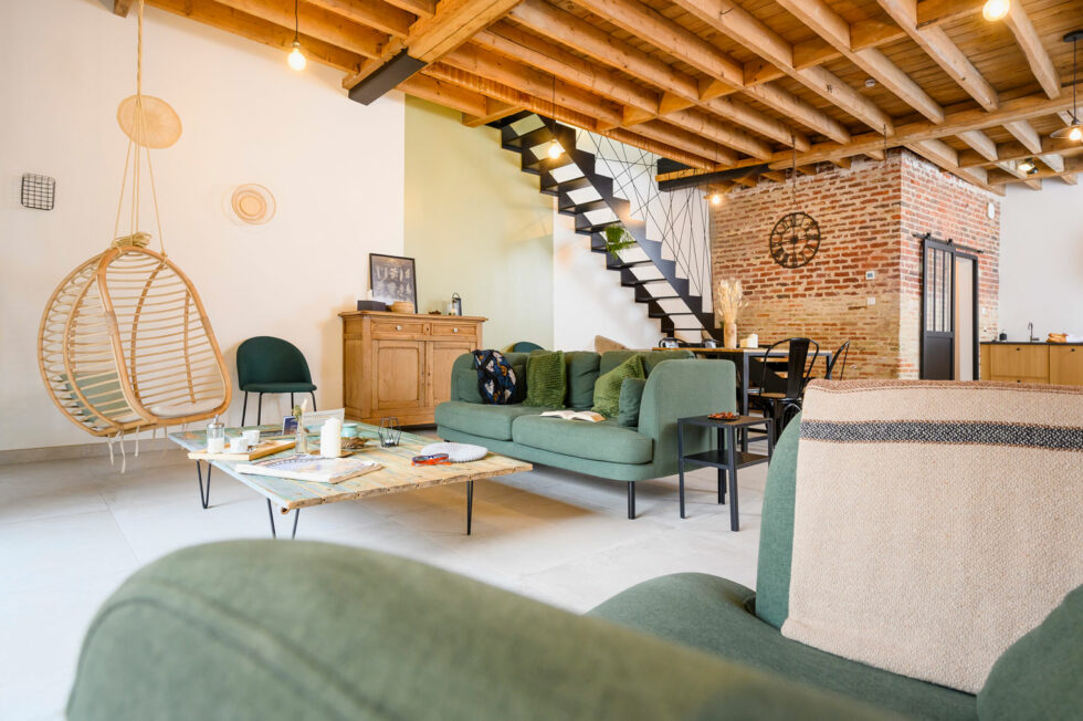 Maison d’hôtes La Grange – La pièce de vie de la maison – Bruyeres et montberault